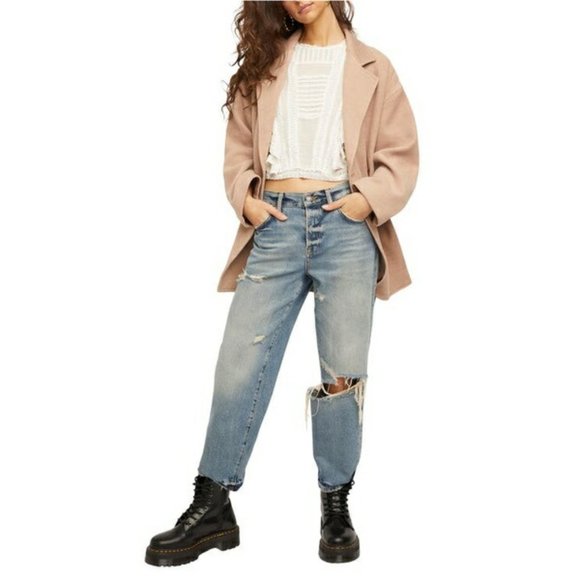 Free People Hannah Slouchy Double Breasted Blazer - Picture 3 of 16